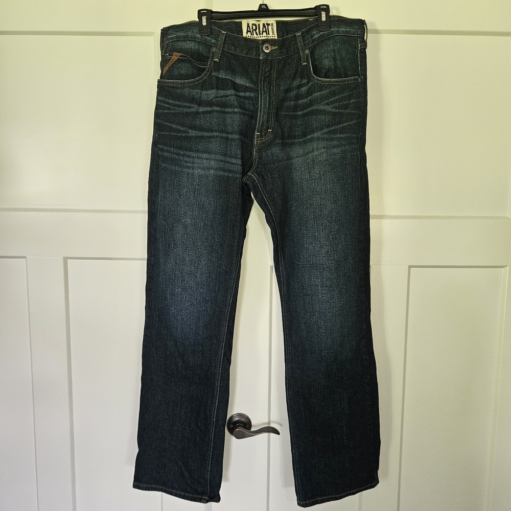 Ariat M5 Slim Straight Blue Denim Jeans Men's Size 40 x 34 Western Cowboy Work